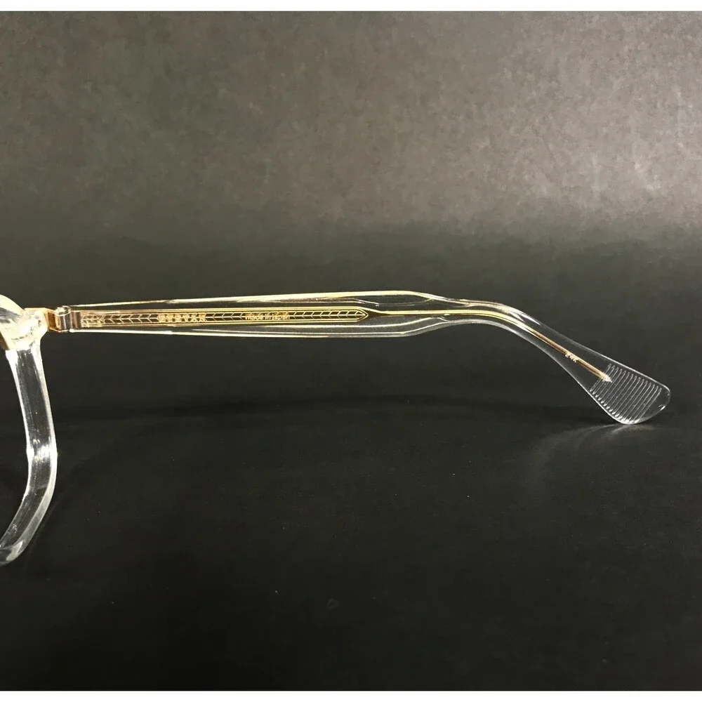 Eyevan Eyeglasses Frames Evans-E CRL 24K Gold Clear Square 50-22-145